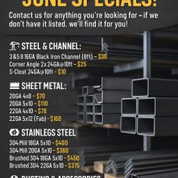 STEEL, TUBE, FLAT STOCK, BLACK IRON, GALVANIZED