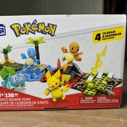 MEGA Pokémon Building Toy Kit Kanto Region Team with 4 Figures (130 Pieces)