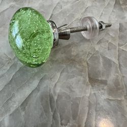 Green Glass Knobs 