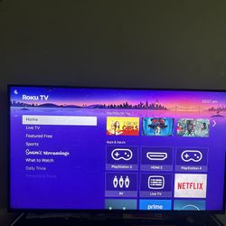 50” Roku Tv With Remote 