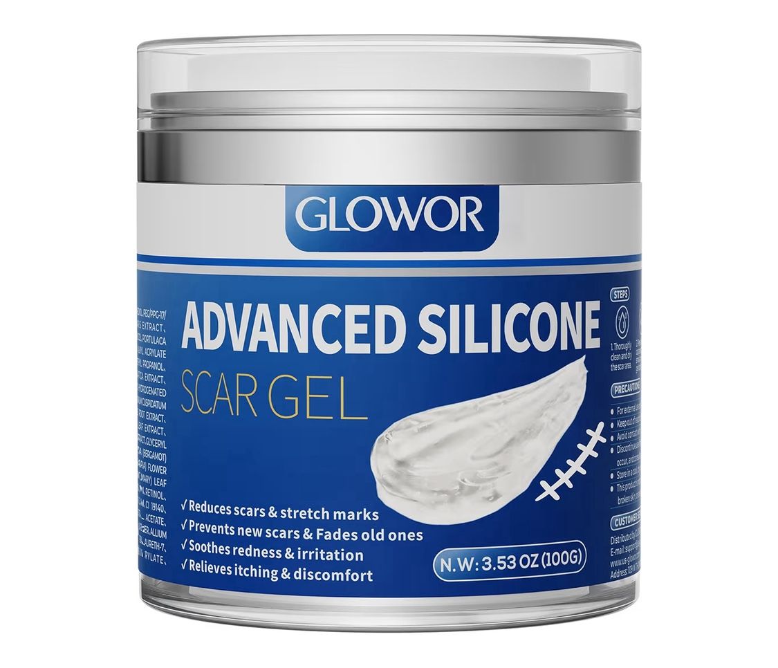 Advanced Silicone Scar Gel for Face & Body – Silicone Scar Cream for Old & New Scars, Reduces Appearance of Scars from Acne, Surgery, Burns, Injuries,