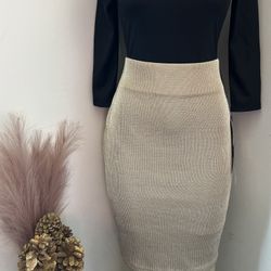 Gold Bodycon Skirt (large)