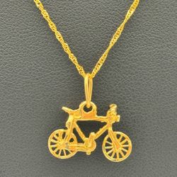 Jewelry 14k solid yellow gold pendant Bicycle charm 1.3 grams Bicycle ONLY