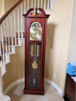 Vintage 1996 Pulaski Grandfather Clock (Model 9413) - Made in USA