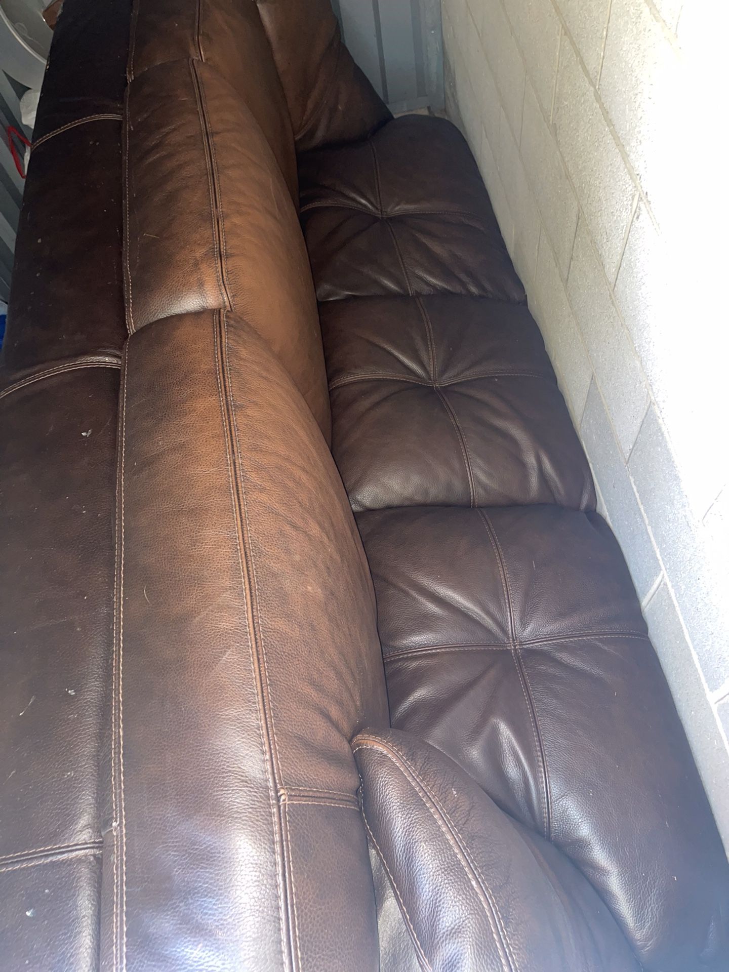 Brown Leather Couch!