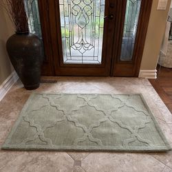Sage Green 3 x 5 Wool Surya Area Rug