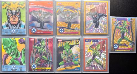 Topps Finest FF Black Bolt & Impossible Man Lot 2x 1/1 Sketch 1/5 /10 /25 /50