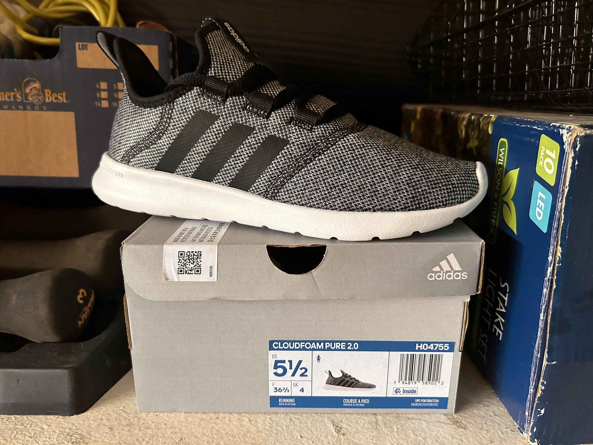 2-Pair Adidas Cloudfoam Pure 2.0 Bundle – Women’s 5.5 – BRAND NEW