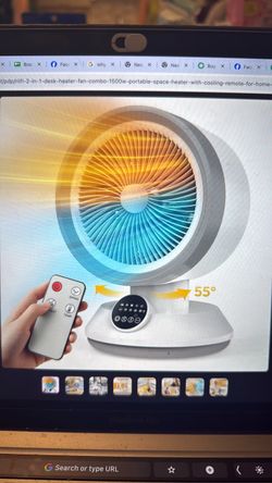 BRAND NEW UNOPENED 2-in-1 Heater & Fan — 1500W + Remote