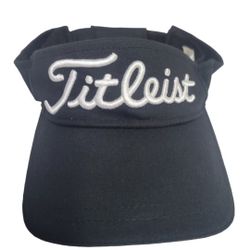 Titleist FJ Golf Visor Adjustable Hat Cap Black White
