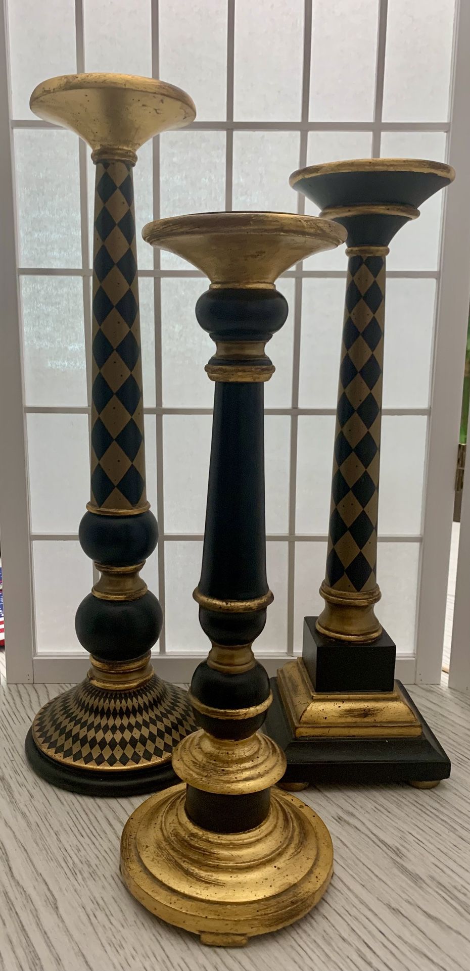 Mackenzie Childs Inspired Candle Holders- Set of 3