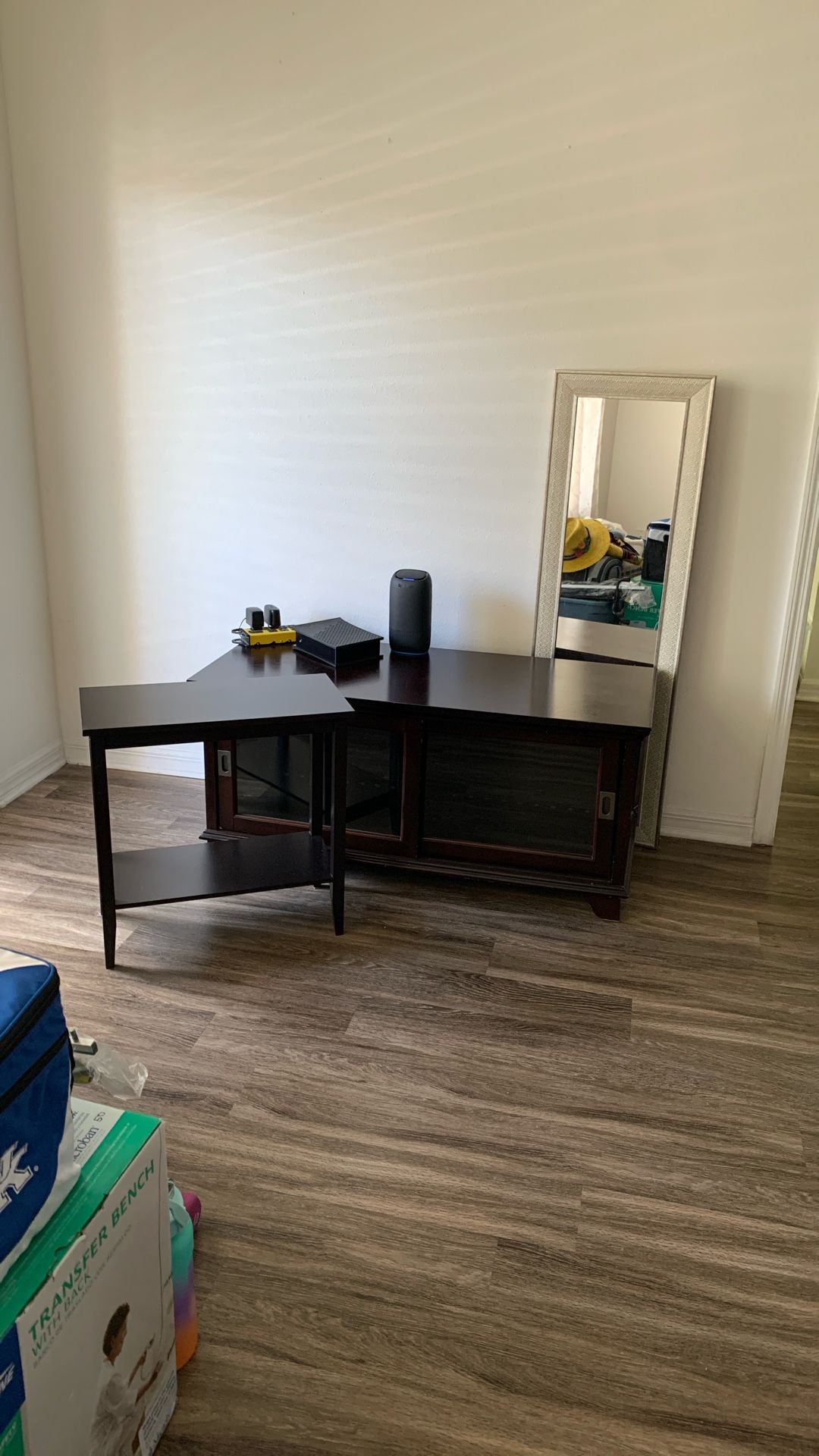 TV Table And Wall Mirror