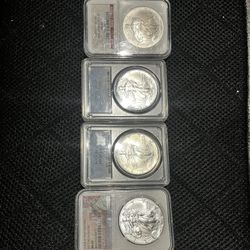 1 Oz Silver Eagles $100 For Each 