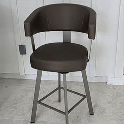 Amisco 27" Swivel Counter Stool Taupe Grey  Like New MSRP$530 