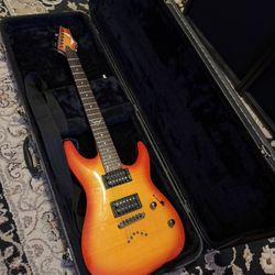 AmberBurst Dean Custom 350 Maple Electric Guitar 