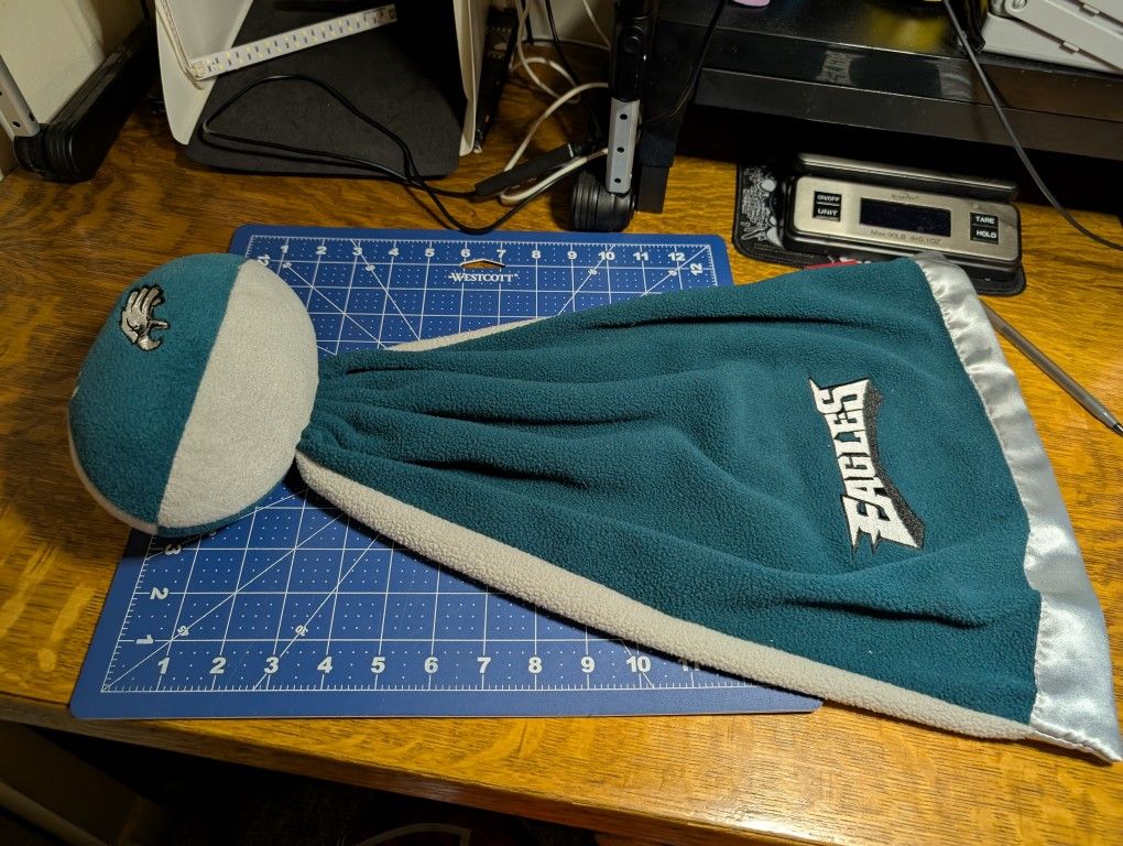 NFL Snuggleball Eagles Football Shape Plush Blanket Towel