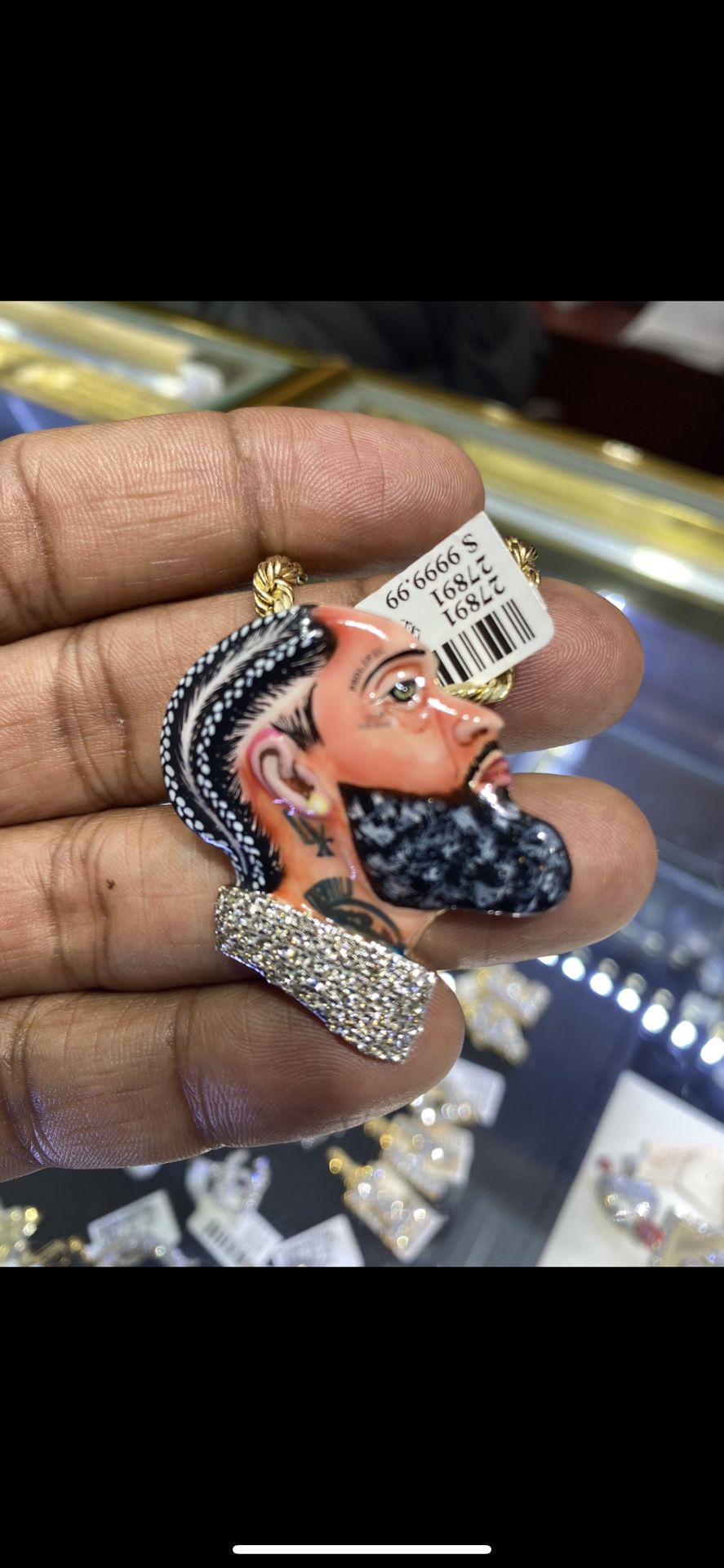 10k Nipsey Hussle Pendant With chain For $4000