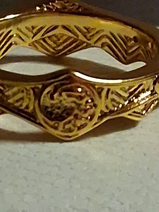 PANDORA AUTHENTIC BRAND NEW GAME OF THRONES HOUSE OF DRAGON CROWN RING 14 KT GOLD PLATED W/ CRYSTALS SIZE 9