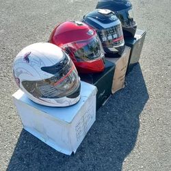Brand new motorcycle helmets for $60 each