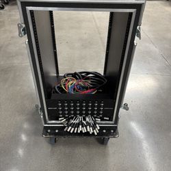 Odyssey Rolling Road Case w/ Floating 19” Rack & Removable Table Conversion