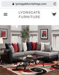 New stylish gorgeous sectional with pillows