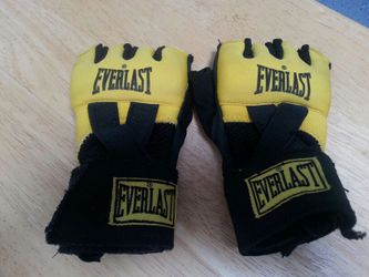 XS Eveelast Boxing Gloves with Black hand wraps