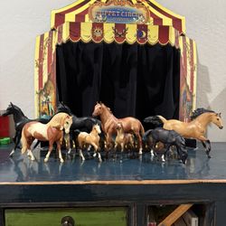 Lot Of Vintage Breyer Horses and Blue Box Horses