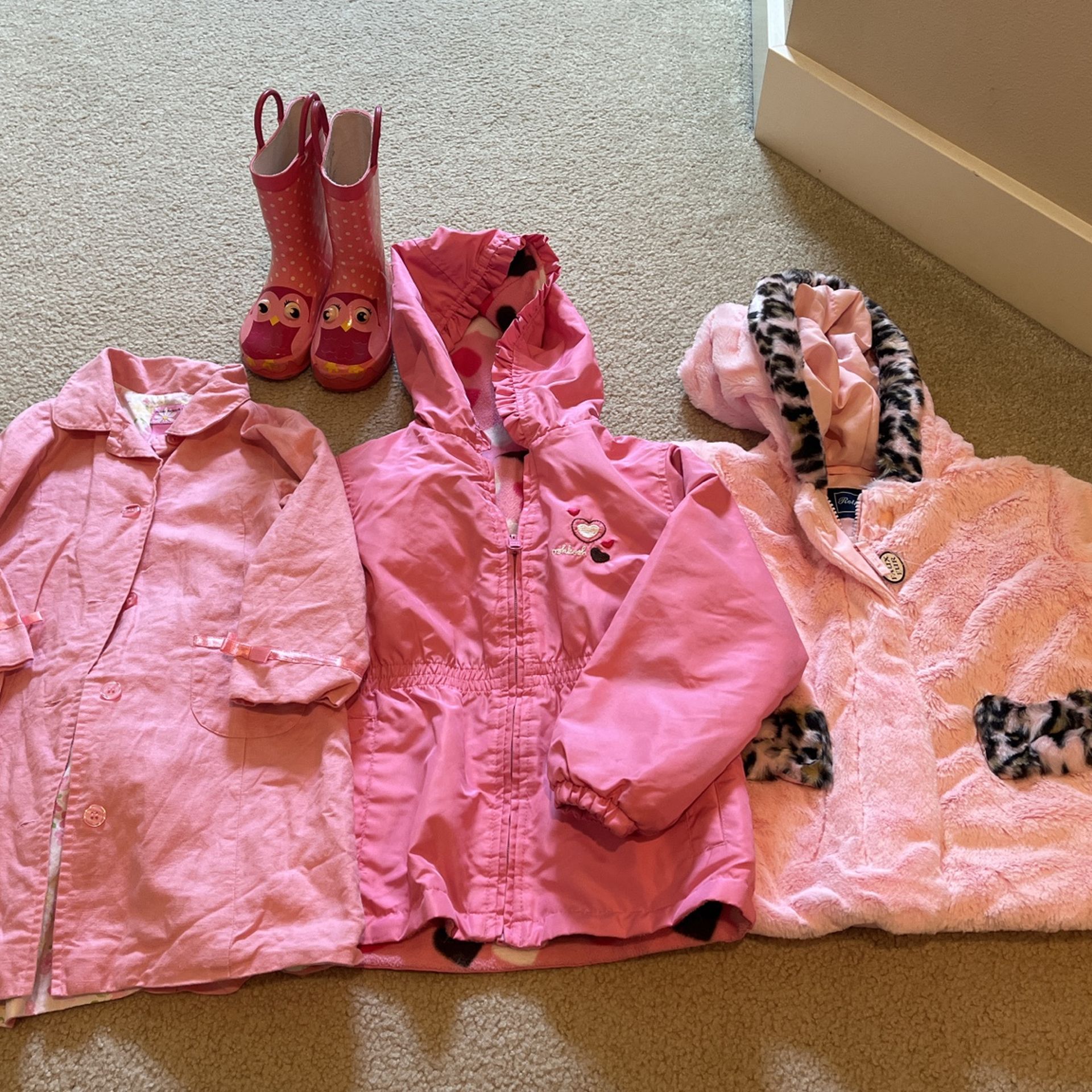 Girls’ Jackets and coat and  rain Boot