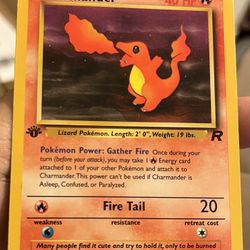 1st Edition Non Holo Charmander Pokemon Team Rocket in Excellent Condition