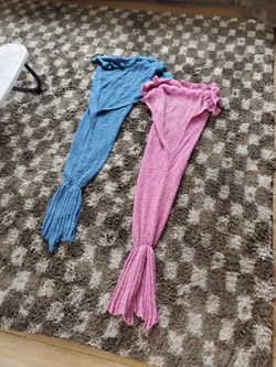 2 Mermaid Fin Blankets