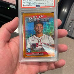 2024 Rafael Devers Orange Refractor 23/25 PSA 10