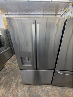 GE 36” stainless steel French door refrigerator