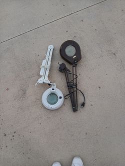 Two Articulating Magnifying Lamps