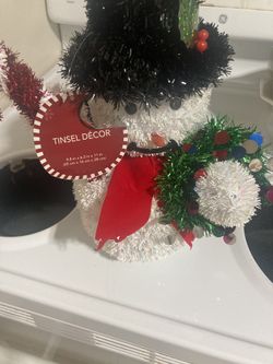 Snowman Tinsel Decor