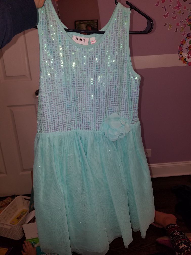 Beautiful unicorn blue dress for girls size 14
