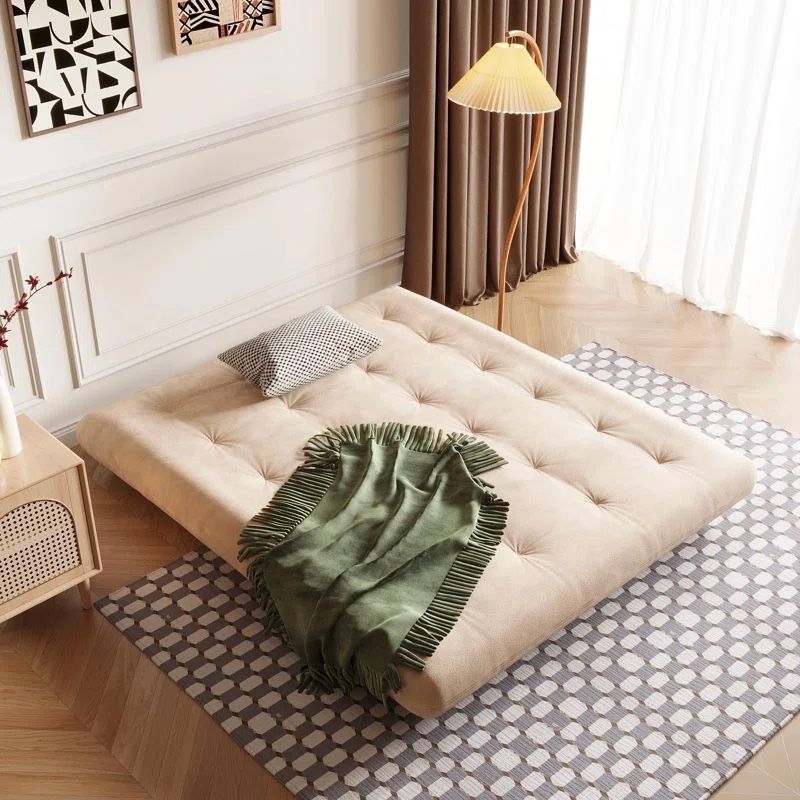 JASIWAY 45in Folding Technological Velvet Sofa Bed Furniture