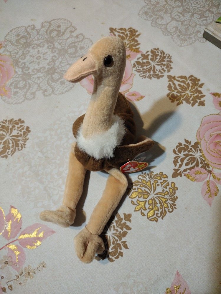 TY Beanie Baby Stretch The Ostrich