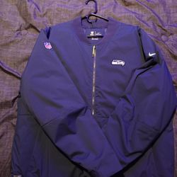 Men's Nike College Navy Seattle Seahawks Sideline Bomber Full-Zip Jacket Men's XXL