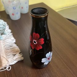 Beautiful Hand Painted Vase With Flowers