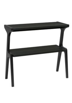 Solid Wood End Table, 2-Tier Sofa Side Table With Storage Shelf