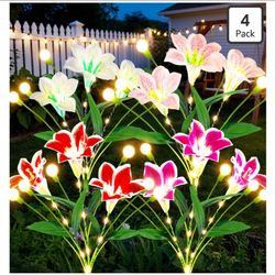 SOLAR FLOWER LIGHTS FOR GARDEN/YARD- ($40)