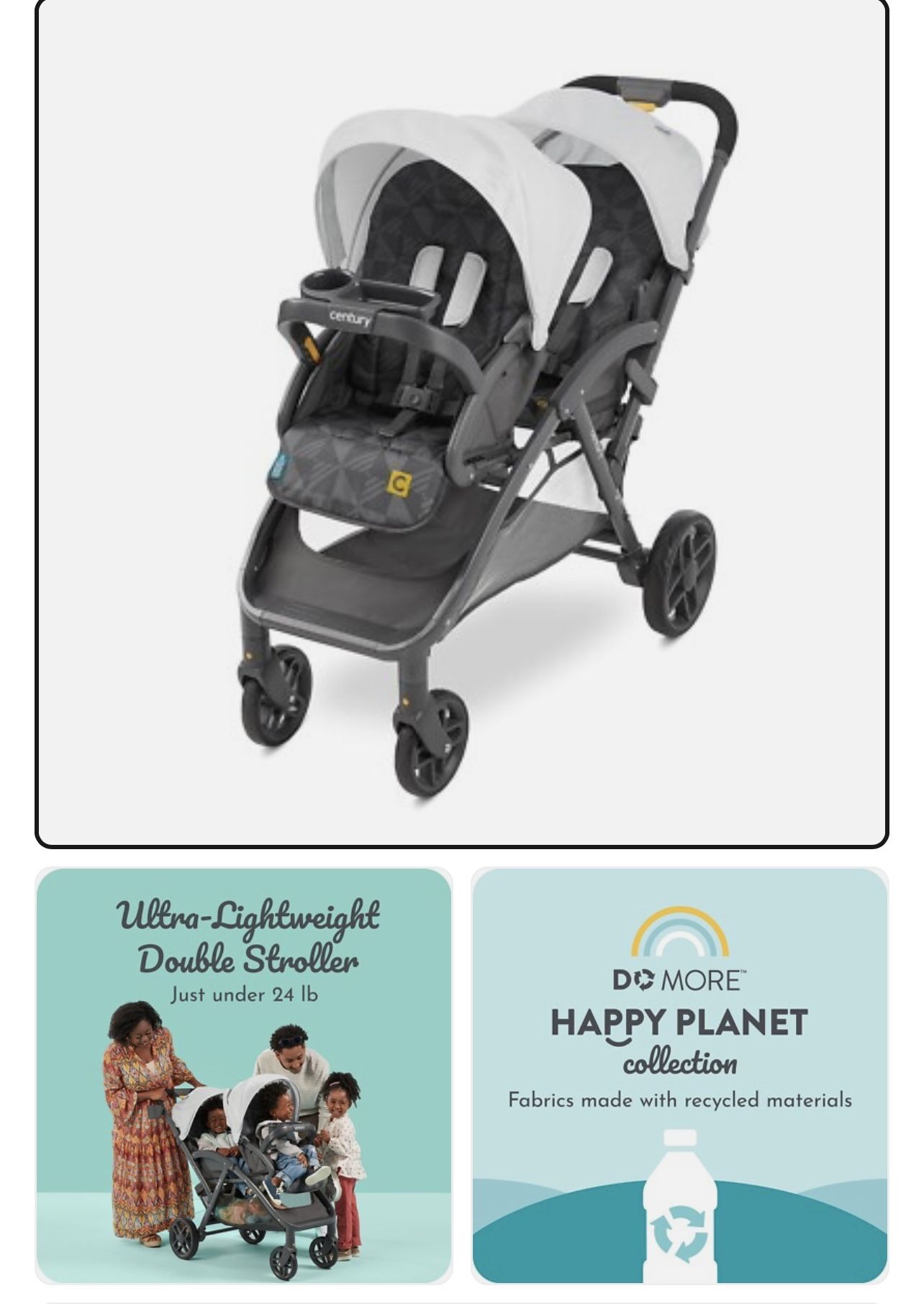 Century Double Stroller Gently Used
