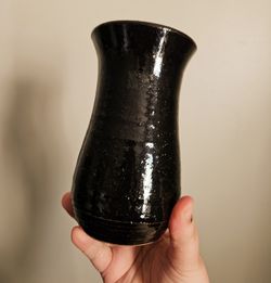 Black Glazed Ceramic Vase