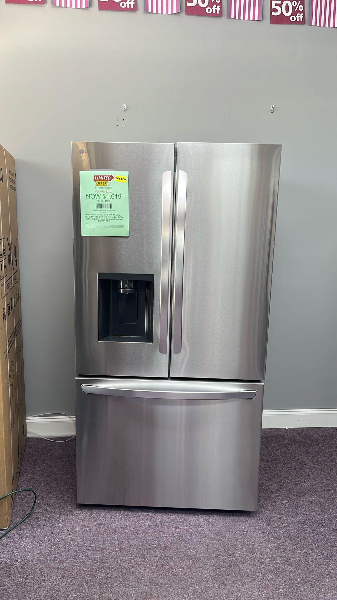 Refrigerator Stainless Steel 36β New Open Box And 1 Year Warranty
