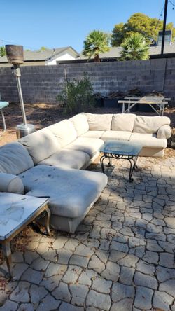 Free sectional couch used for outdoor movies. Still in decent condition for outdoor use