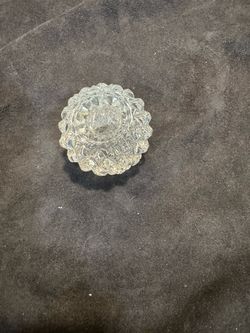 Small Clear Glass Pressed Dish