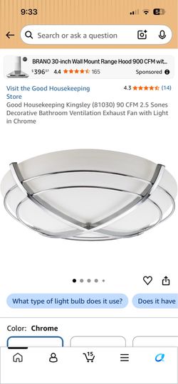 New bathroom light with fan