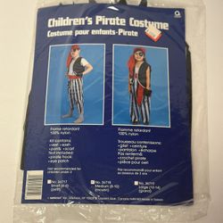 Vintage 90s Pirate Amscan Childrens Costume Kids 8-10 Medium New