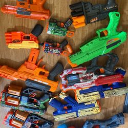 All Nerf Guns And Bullets With Them Toys For Kids 