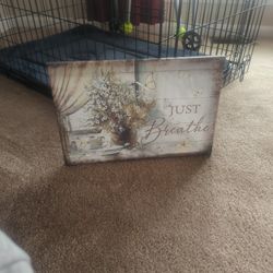 Just Breathe Hanging Art